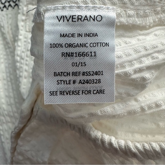 Viverano Organics Robin Seersucker Smocked Bubble Romper Baby Girl 12/18M Ivory - Picture 6 of 7